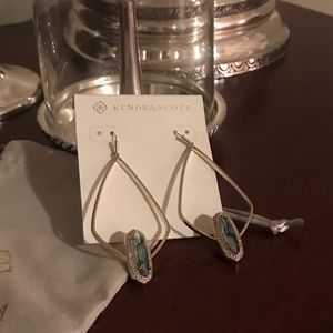 Kendra Scott Arianna Abalone and Gold Earrings